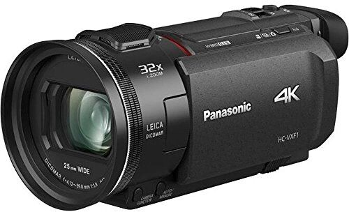 Panasonic HC-VXF1EG-K Videocámara Semi-Profesional de 24x, Gran Visor electrónico, O,I,S de 5 Ejes, Objetivo Leica F1.8, F4, Zoom 25 mm, 600 mm, 4K, HD, Color Negro