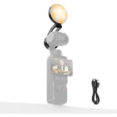 NEEWER Mini luz LED de Relleno Auxiliar Compatible con cámara cardán dji OSMO Pocket 4, 1 W CRI95 200 mAh con 3 Modos CCT y Carga USB C, iluminación para grabación de Video y transmisión de Selfie NEEWER Mini luz LED de Relleno Auxiliar Compatible con cámara cardán dji OSMO Pocket 4, 1 W CRI95 200 mAh con 3 Modos CCT y Carga USB C, iluminación para grabación de Video y transmisión de Selfie