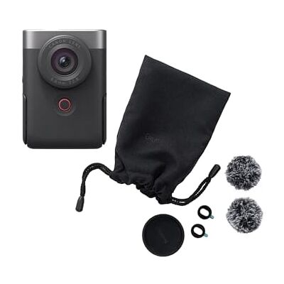 Canon Powershot V10 Vlogging Kit + Accesorios, Cámara Vlogging y Streaming, Sensor 1" 20,9 MP, Vídeo 4K, Objetivo 19mm, Conectividad WiFi, Bluetooth y USB-C, Pantalla Táctil Ángulo Variable, Silver Canon Powershot V10 Vlogging Kit + Accesorios, Cámara Vlogging y Streaming, Sensor 1" 20,9 MP, Vídeo 4K, Objetivo 19mm, Conectividad WiFi, Bluetooth y USB-C, Pantalla Táctil Ángulo Variable, Silver