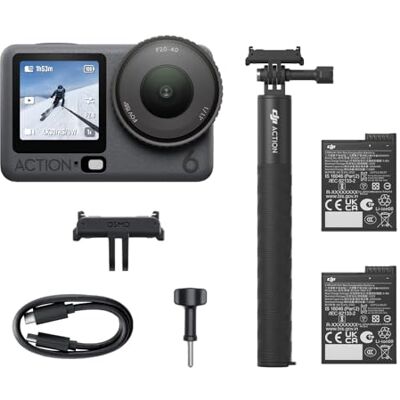 DJI Osmo Action 6 Pack Captura Más, cámara de acción con sensor cuadrado de 1/1.1″, apertura variable de f/2.0–f/4.0, brazo extensible de 1.5 m, cámara 8K ideal para escenarios de grabación versátiles DJI Osmo Action 6 Pack Captura Más, cámara de acción con sensor cuadrado de 1/1.1″, apertura variable de f/2.0–f/4.0, brazo extensible de 1.5 m, cámara 8K ideal para escenarios de grabación versátiles
