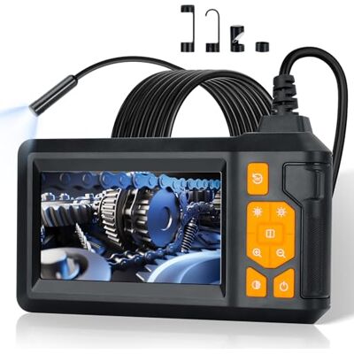 Romon Endoscopio Cámara de Inspección Industrial, Cámara de Alcantarillado con Boroscopio 4.3" Pantalla IPS 1080P HD Cámara Movil de Tuberias Serpiente Impermeable IP67 de Mano con 8 Luces LED, 5M Romon Endoscopio Cámara de Inspección Industrial, Cámara de Alcantarillado con Boroscopio 4.3" Pantalla IPS 1080P HD Cámara Movil de Tuberias Serpiente Impermeable IP67 de Mano con 8 Luces LED, 5M