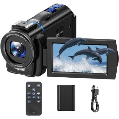 CAMWORLD Cámara de Video 5K 48MP Vlogging Camera Youtube, Visión Nocturna 3 Pulgadas 270° Pantalla táctil giratoria Webcam Videocámara Camcorder con Remoto, Batería, Luz de Relleno LED para Principiantes CAMWORLD Cámara de Video 5K 48MP Vlogging Camera Youtube, Visión Nocturna 3 Pulgadas 270° Pantalla táctil giratoria Webcam Videocámara Camcorder con Remoto, Batería, Luz de Relleno LED para Principiantes