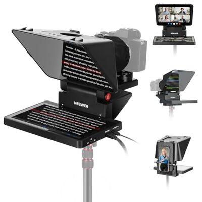 NEEWER X11 2 en 1 Teleprompter 11" con Monitor, Admite Duplicación Pantalla Teleprompter Portátil para Cámara Móvil y Webcam, Compatible con Windows y MacOS, para YouTube, Twitch, Streaming y Video NEEWER X11 2 en 1 Teleprompter 11" con Monitor, Admite Duplicación Pantalla Teleprompter Portátil para Cámara Móvil y Webcam, Compatible con Windows y MacOS, para YouTube, Twitch, Streaming y Video