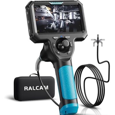 Ralcam Endoscopio 360° Giratorio con Pantalla HD 5" 1280×720, Cámara Inspección 6,2 mm con 6 LED, Cable Semirrígido 1 m, Resistente al Agua IP67 para Tuberías y Uso Industrial Ralcam Endoscopio 360° Giratorio con Pantalla HD 5" 1280×720, Cámara Inspección 6,2 mm con 6 LED, Cable Semirrígido 1 m, Resistente al Agua IP67 para Tuberías y Uso Industrial