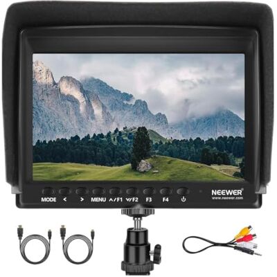 NEEWER F100 Monitor de Campo de cámara de 7 Pulgadas, 450 nits, Asistencia de Video HD IPS 1280 x 800, Entrada HDMI 1080p con Enfoque Pico, histograma, Parasol para cámaras réflex Digitales NEEWER F100 Monitor de Campo de cámara de 7 Pulgadas, 450 nits, Asistencia de Video HD IPS 1280 x 800, Entrada HDMI 1080p con Enfoque Pico, histograma, Parasol para cámaras réflex Digitales