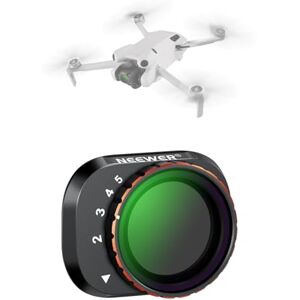 NEEWER Filtro ND Variable Compatible con dji Mini 4 Pro, ND2-32 1-5 Pasos Snap On Cristal Optico HD Multicapa Marco Metal Delgado Accesorios Lentes Cámara Dron para Fotografía Aérea Grabación NEEWER Filtro ND Variable Compatible con dji Mini 4 Pro, ND2-32 1-5 Pasos Snap On Cristal Optico HD Multicapa Marco Metal Delgado Accesorios Lentes Cámara Dron para Fotografía Aérea Grabación