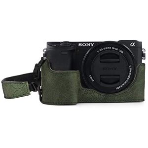 MegaGear MG1644 Estuche Ever Ready, Media Funda, Estuche de Base, Funda de Pronto Uso de Cuero auténtico, con Correa Compatible con Sony Alpha A6100, A6400 Verde MegaGear MG1644 Estuche Ever Ready, Media Funda, Estuche de Base, Funda de Pronto Uso de Cuero auténtico, con Correa Compatible con Sony Alpha A6100, A6400 Verde