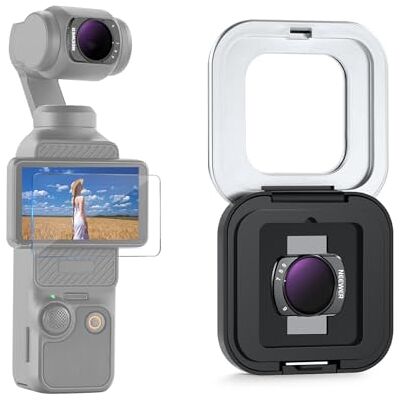NEEWER Variable ND Filtro Compatible con dji Osmo Pocket 4 Pocket 3 y Creator Combo Accesorios, Filtro Magnético Multicapa Densidad Neutra ND64-512 para Objetivo de Action CAM con Protector Pantalla NEEWER Variable ND Filtro Compatible con dji Osmo Pocket 4 Pocket 3 y Creator Combo Accesorios, Filtro Magnético Multicapa Densidad Neutra ND64-512 para Objetivo de Action CAM con Protector Pantalla