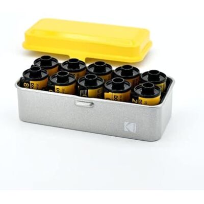 Kodak Film Case Estuche de película 120/135-para 8 Rollos de 120 películas / 10 Rollos de películas de 35 mm-Caja de Acero Retro para clasificar y Proteger la película (Amarilla)(película no incluida) Kodak Film Case Estuche de película 120/135-para 8 Rollos de 120 películas / 10 Rollos de películas de 35 mm-Caja de Acero Retro para clasificar y Proteger la película (Amarilla)(película no incluida)