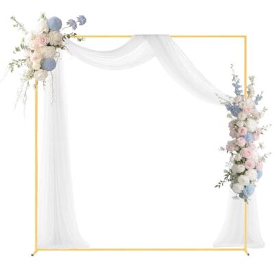 VEVOR Soporte de Arco para Telón de Fondo, 2 x 2 m, Estructura Estable, Forma Cuadrado, para Fiestas de Cumpleaños, Graduaciones, Celebraciones Navideñas y Decoración de Ceremonias, Color Dorado VEVOR Soporte de Arco para Telón de Fondo, 2 x 2 m, Estructura Estable, Forma Cuadrado, para Fiestas de Cumpleaños, Graduaciones, Celebraciones Navideñas y Decoración de Ceremonias, Color Dorado