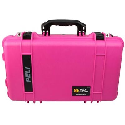 PELI 1510 Maleta de Cabina; Protección Superior para Cámaras, Drones & Ópticas; Resistente al Agua & Polvo; Volumen 27 L; Configuración: Sin Espuma; Color: Edición Limitada Rosa PELI 1510 Maleta de Cabina; Protección Superior para Cámaras, Drones & Ópticas; Resistente al Agua & Polvo; Volumen 27 L; Configuración: Sin Espuma; Color: Edición Limitada Rosa