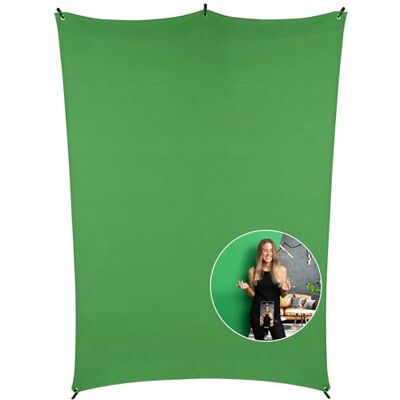 Rollei Fondo Fotográfico Verde 2,1 x 1,5 m, X Drop Telon de Fondo Estudio Poliéster Plegable y Lavable para Chroma Key y Fotografía de Retratos y Productos, Fondo-Fotografico-Telon-Estudio-Verde Rollei Fondo Fotográfico Verde 2,1 x 1,5 m, X Drop Telon de Fondo Estudio Poliéster Plegable y Lavable para Chroma Key y Fotografía de Retratos y Productos, Fondo-Fotografico-Telon-Estudio-Verde