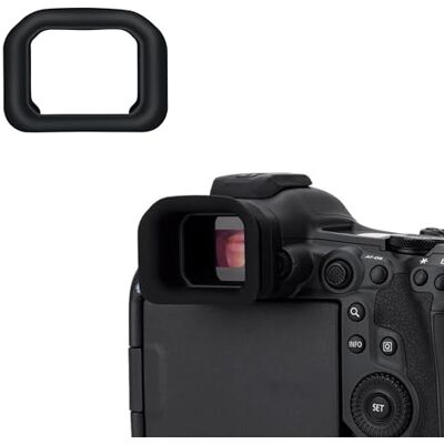 KIWIFOTOS Ocular de Goma ampliado de para cámara Can. EOS R5 Mark II Silicona suave ABS duradero Bloquea luces parásitas y estudio Protege impactos y arañazos Diseño ergonómico KIWIFOTOS Ocular de Goma ampliado de para cámara Can. EOS R5 Mark II Silicona suave ABS duradero Bloquea luces parásitas y estudio Protege impactos y arañazos Diseño ergonómico