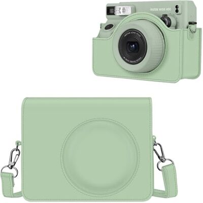 FINTIE Funda Compatible con Fujifilm Instax Wide 400 / Wide 300 Funda Protectora de Viaje Prémium con Correa Extraíble, Verde FINTIE Funda Compatible con Fujifilm Instax Wide 400 / Wide 300 Funda Protectora de Viaje Prémium con Correa Extraíble, Verde