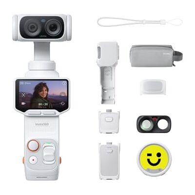 Insta360 Luna Ultra Paquete de Creador Blanco- cámara vlog 8K, Lentes Leica Videocamara, Zoom 12x, Sensor de 1",pantalla táctil extraíble de 2", triple chip IA,cámara gimbal de bolsillo para fotos&vlog Insta360 Luna Ultra Paquete de Creador Blanco- cámara vlog 8K, Lentes Leica Videocamara, Zoom 12x, Sensor de 1",pantalla táctil extraíble de 2", triple chip IA,cámara gimbal de bolsillo para fotos&vlog