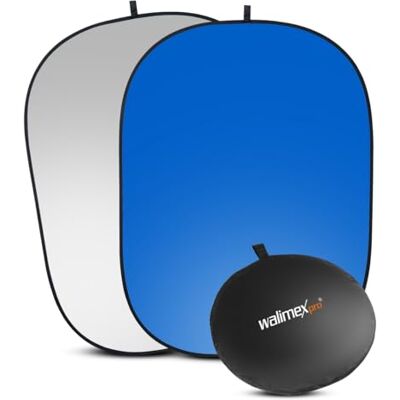 Walimex Juego de reflectores Plegables (180 x 210 cm), Color Gris y Azul Walimex Juego de reflectores Plegables (180 x 210 cm), Color Gris y Azul