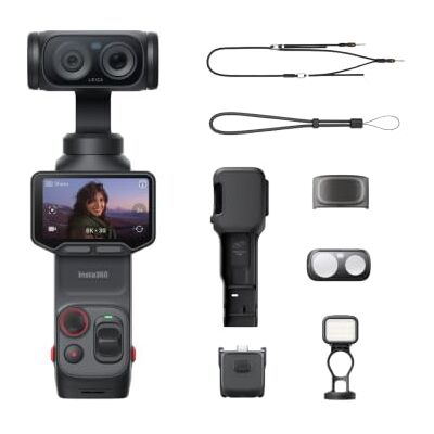 Insta360 Luna Ultra Paquete de Luz de Relleno, cámara vlog 8K, Lentes Leica Videocamara, Zoom 12x, Sensor de 1",pantalla táctil extraíble de 2", triple chip IA,cámara gimbal de bolsillo para fotos&vlog Insta360 Luna Ultra Paquete de Luz de Relleno, cámara vlog 8K, Lentes Leica Videocamara, Zoom 12x, Sensor de 1",pantalla táctil extraíble de 2", triple chip IA,cámara gimbal de bolsillo para fotos&vlog