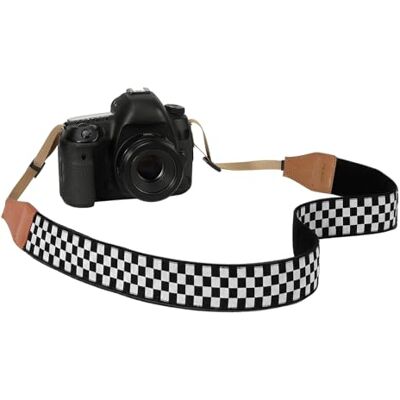 MoKo Correa para Cámara para Canon,Fuji,Nikon,Olympus,Pentax,Sony Tela de Algodón,Correas Ajustables para Cuello y Hombro,Compatible con Cámaras Digitales DSLR, Negro Blanco A Cuadros MoKo Correa para Cámara para Canon,Fuji,Nikon,Olympus,Pentax,Sony Tela de Algodón,Correas Ajustables para Cuello y Hombro,Compatible con Cámaras Digitales DSLR, Negro Blanco A Cuadros