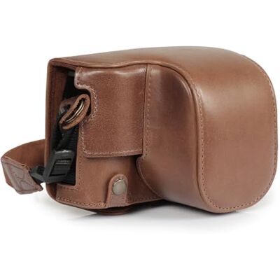MegaGear Funda de Piel auténtica para cámara Fujifilm X100VI Elegante y Protectora MegaGear Funda de Piel auténtica para cámara Fujifilm X100VI Elegante y Protectora