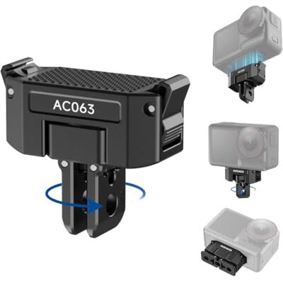 NEEWER Auto Alineación Soporte Compatible con dji Osmo 360/Action 5 Pro/4/3 360° Accesorios Soporte Magnético Liberación Rápida Cámaras Acción Adaptador Alineación Automática 180°Tomas POV,AC063 NEEWER Auto Alineación Soporte Compatible con dji Osmo 360/Action 5 Pro/4/3 360° Accesorios Soporte Magnético Liberación Rápida Cámaras Acción Adaptador Alineación Automática 180°Tomas POV,AC063