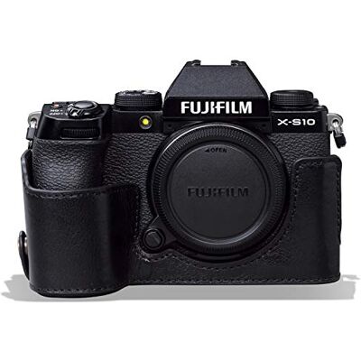 MegaGear MG1961 Ever Ready Funda de Piel auténtica para cámara Fujifilm X-S10, Color Negro MegaGear MG1961 Ever Ready Funda de Piel auténtica para cámara Fujifilm X-S10, Color Negro