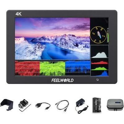 Feelworld T7PLUS Monitor de Campo DSLR de 7 Pulgadas con Batería F550 de 2200 mAh Full HD Focus Video Assist 1920x1200 IPS con Salida de Entrada HDMI 4K Feelworld T7PLUS Monitor de Campo DSLR de 7 Pulgadas con Batería F550 de 2200 mAh Full HD Focus Video Assist 1920x1200 IPS con Salida de Entrada HDMI 4K