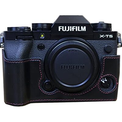 Desconocido X-T5 Case, PU cuero de la mitad inferior de la apertura de la versión de la cámara con correa de mano cubierta protectora funda para Fujifilm Fuji X-T5 XT5, Black, Estuche de belleza Desconocido X-T5 Case, PU cuero de la mitad inferior de la apertura de la versión de la cámara con correa de mano cubierta protectora funda para Fujifilm Fuji X-T5 XT5, Black, Estuche de belleza