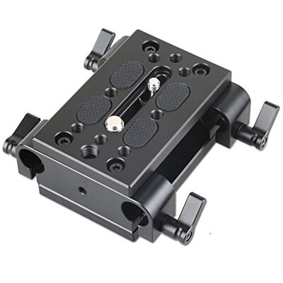SMALLRIG 15mm LWS Baseplate, Placa Base con 1/4'' y 3/8'' Tornillo para Cámara DSLR Rig 1798 SMALLRIG 15mm LWS Baseplate, Placa Base con 1/4'' y 3/8'' Tornillo para Cámara DSLR Rig 1798