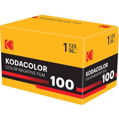 Kodak Kodacolor 100 Película negativa de color 135-36 Película ISO 100 con 36 exposiciones y equilibrio de luz diurna para fotografía, retratos y paisajes Kodak Kodacolor 100 Película negativa de color 135-36 Película ISO 100 con 36 exposiciones y equilibrio de luz diurna para fotografía, retratos y paisajes