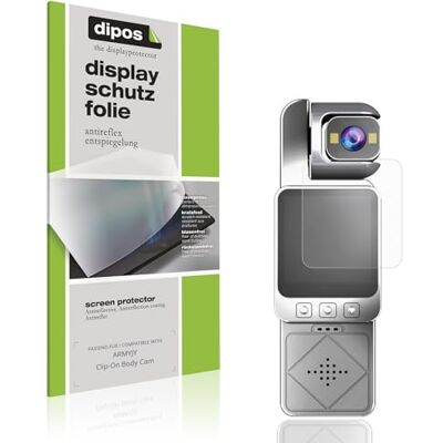 dipos 4x Protector de Pantalla mate para ARMYJY Clip-On Body Cam dipos 4x Protector de Pantalla mate para ARMYJY Clip-On Body Cam
