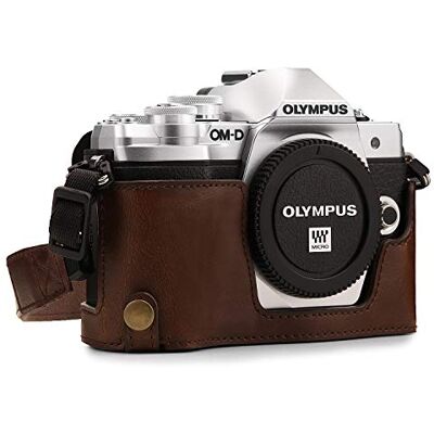 MegaGear Olympus OM-D E-M10 Mark II Funda de Piel para cámara, Color marrón MegaGear Olympus OM-D E-M10 Mark II Funda de Piel para cámara, Color marrón