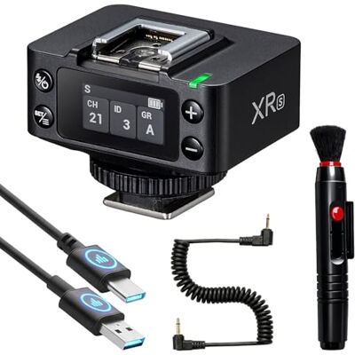 GODOX XR-S Receptor Inalámbrico TTL para Sony, Sistema X 2.4GHz, Batería de Litio Integrada, Pantalla LCD Mejorada, Control Inalámbrico del Obturador, Incluye Cable Sync y USB-C GODOX XR-S Receptor Inalámbrico TTL para Sony, Sistema X 2.4GHz, Batería de Litio Integrada, Pantalla LCD Mejorada, Control Inalámbrico del Obturador, Incluye Cable Sync y USB-C