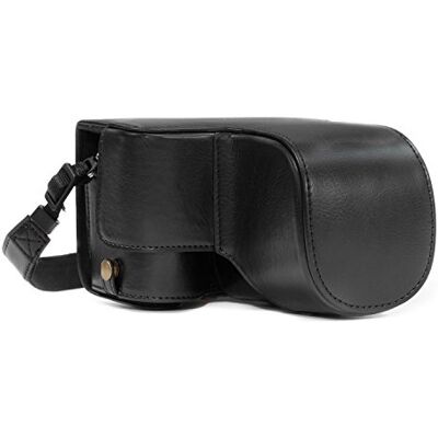 MegaGear MG1484 Sony Alpha A6500 (16-70, 18-135 mm) Estuche Ever Ready, Funda de Cuero, de Pronto Uso, con Correa Negro MegaGear MG1484 Sony Alpha A6500 (16-70, 18-135 mm) Estuche Ever Ready, Funda de Cuero, de Pronto Uso, con Correa Negro