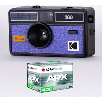 Kodak DA00259 Pack Appareil Photo i60 et 1 pellicule 400 ISO de 36 Poses, Objectif Optique 31 mm, Convient aux Films ISO 200/400/800, Pour Les Films Couleur de 35 mm Bleu Kodak DA00259 Pack Appareil Photo i60 et 1 pellicule 400 ISO de 36 Poses, Objectif Optique 31 mm, Convient aux Films ISO 200/400/800, Pour Les Films Couleur de 35 mm Bleu