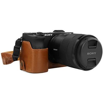 MegaGear Ever Ready MG1809 Funda de Piel para cámara Sony Alpha A6600, Color marrón Claro MegaGear Ever Ready MG1809 Funda de Piel para cámara Sony Alpha A6600, Color marrón Claro