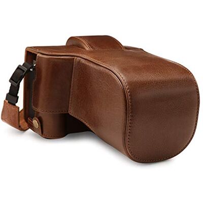 MegaGear MG1922 Ever Ready Funda de Piel auténtica para cámara Fujifilm X-T4 (XF16-80 mm) Color marrón MegaGear MG1922 Ever Ready Funda de Piel auténtica para cámara Fujifilm X-T4 (XF16-80 mm) Color marrón