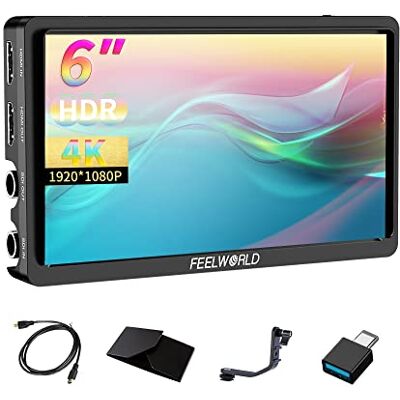 Feelworld FW568S 6 Pulgadas Monitor de Campo para Cámaras 3D LUT Full HD 1920x1080 IPS con F970 Kit Externo Instale el Equipo Entrada 3G-SDI/4K HDMI Salida 8,4 V DC Feelworld FW568S 6 Pulgadas Monitor de Campo para Cámaras 3D LUT Full HD 1920x1080 IPS con F970 Kit Externo Instale el Equipo Entrada 3G-SDI/4K HDMI Salida 8,4 V DC