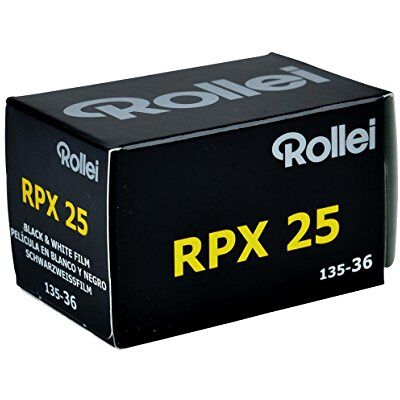 Rollei RPX 25 ISO Película en Blanco y Negro 35mm 36 exposiciones 135-36 Rollei RPX 25 ISO Película en Blanco y Negro 35mm 36 exposiciones 135-36