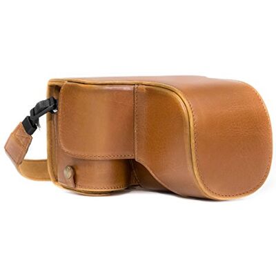 MegaGear Sony Alpha A6500 (16-70, 18-135 mm) Ever Ready Funda Protectora de Piel con Correa para el Hombro MegaGear Sony Alpha A6500 (16-70, 18-135 mm) Ever Ready Funda Protectora de Piel con Correa para el Hombro