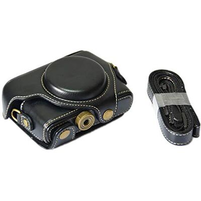 Desconocido Funda de piel sintética con correa para el hombro para Sony RX100 RX100II RX100 M3 RX100III M4 M5 M6, Black, Bolsa de almacenamiento para cámara Desconocido Funda de piel sintética con correa para el hombro para Sony RX100 RX100II RX100 M3 RX100III M4 M5 M6, Black, Bolsa de almacenamiento para cámara
