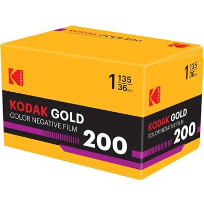 Kodak Eastman Gold 200 Película de color (35 mm, 36 Exp) Grano fino, detalles nítidos, ISO 200, uso diario, fotografía analógica Kodak Eastman Gold 200 Película de color (35 mm, 36 Exp) Grano fino, detalles nítidos, ISO 200, uso diario, fotografía analógica