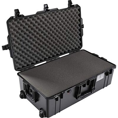 PELI 1615 Air Maletín ligero con ruedas para equipo de cámara, resistente al agua y al polvo, 71 L, fabricado en Estados Unidos, con inserto de espuma (ajustable), color negro PELI 1615 Air Maletín ligero con ruedas para equipo de cámara, resistente al agua y al polvo, 71 L, fabricado en Estados Unidos, con inserto de espuma (ajustable), color negro