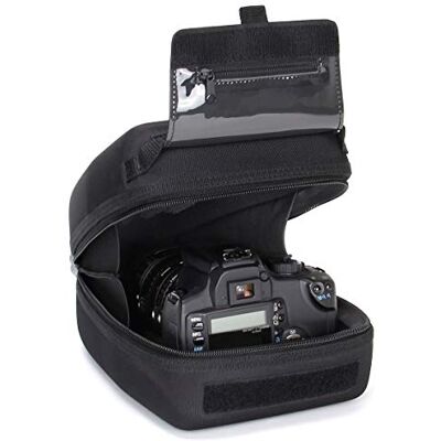 USA Gear Funda para cámara DSLR con protección de Carcasa rígida de EVA Moldeada, Apertura de Acceso rápido, Interior Acolchado y Mango Recubierto de Goma, Compatible con Nikon, y más (Negro Zoom) USA Gear Funda para cámara DSLR con protección de Carcasa rígida de EVA Moldeada, Apertura de Acceso rápido, Interior Acolchado y Mango Recubierto de Goma, Compatible con Nikon, y más (Negro Zoom)