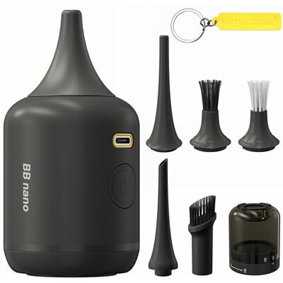 Nitecore BB Nano Soplador de aire electrónico portátil versátil para fotografía con kit de aspiradora de extensión NIA007, kit de limpieza mejorado NIA008, etiqueta Nitecore BB Nano Soplador de aire electrónico portátil versátil para fotografía con kit de aspiradora de extensión NIA007, kit de limpieza mejorado NIA008, etiqueta