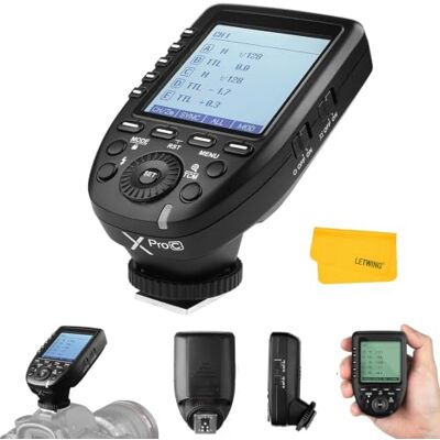 GODOX Xpro-C Flash Transmisor Trigger Inalámbrico para Canon Cámara, 2.4G Inalámbrico X Sistema, HSS 1/8000s Pantalla Grande Diseño Inclinado 5 Botones para Canon EOS Cámara GODOX Xpro-C Flash Transmisor Trigger Inalámbrico para Canon Cámara, 2.4G Inalámbrico X Sistema, HSS 1/8000s Pantalla Grande Diseño Inclinado 5 Botones para Canon EOS Cámara