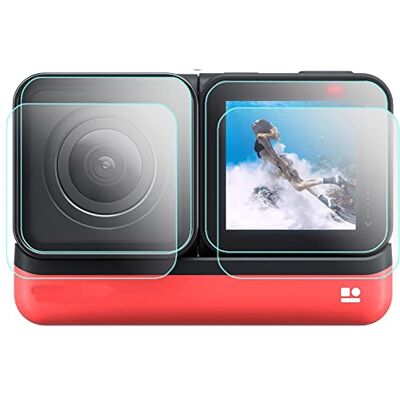 Komet 360 ONE RS Protector de pantalla compatible para Insta360 ONE R /RS Sports Video Adaptive Action Camera 4K Wide Angle, láminas de vidrio templado (2 lentes y 2 pantallas LCD) Komet 360 ONE RS Protector de pantalla compatible para Insta360 ONE R /RS Sports Video Adaptive Action Camera 4K Wide Angle, láminas de vidrio templado (2 lentes y 2 pantallas LCD)