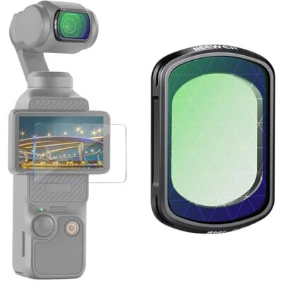 NEEWER Filtro de Estrellas Compatible con dji Osmo dji Osmo Pocket 3/Pocket 4/Xtra Muse Accesorios, Filtro Magnético HD 6 Puntos con Efecto de Destello Estelar Brillante y Protector de Pantalla,FL-62 NEEWER Filtro de Estrellas Compatible con dji Osmo dji Osmo Pocket 3/Pocket 4/Xtra Muse Accesorios, Filtro Magnético HD 6 Puntos con Efecto de Destello Estelar Brillante y Protector de Pantalla,FL-62