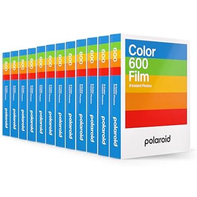 Polaroid Película Instantánea Color para 600, Paquete 96 Películas, Multicolores (Película de color), 12 pack (96 fotos) Polaroid Película Instantánea Color para 600, Paquete 96 Películas, Multicolores (Película de color), 12 pack (96 fotos)