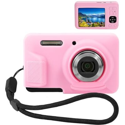 MoKo Funda De Silicona para La Cámara Kodak Pixpro Fz55 Funda para Kodak Pixpro Fz55,Incluye 1 Correa De Muñeca,2 Protectores De Pantalla,Resistente A Los Arañazos, Rosa MoKo Funda De Silicona para La Cámara Kodak Pixpro Fz55 Funda para Kodak Pixpro Fz55,Incluye 1 Correa De Muñeca,2 Protectores De Pantalla,Resistente A Los Arañazos, Rosa