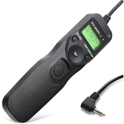 subtel Disparador Temporizador Compatible con Canon EOS 2000D, 600D, 700D Disparador cable, 90cm, 2x pilas AAA (NO incluidas en el envío), para Canon EOS 1100D, 1000D, 90D, 550D, R7, 1200D, 1300D, R subtel Disparador Temporizador Compatible con Canon EOS 2000D, 600D, 700D Disparador cable, 90cm, 2x pilas AAA (NO incluidas en el envío), para Canon EOS 1100D, 1000D, 90D, 550D, R7, 1200D, 1300D, R